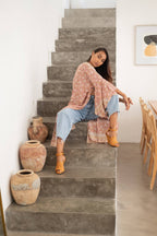 The Fox and The Mermaid  - Nova Bell Sleeve -  Flowered Kimono 