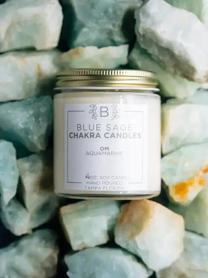 Om - Throat Chakra Candle