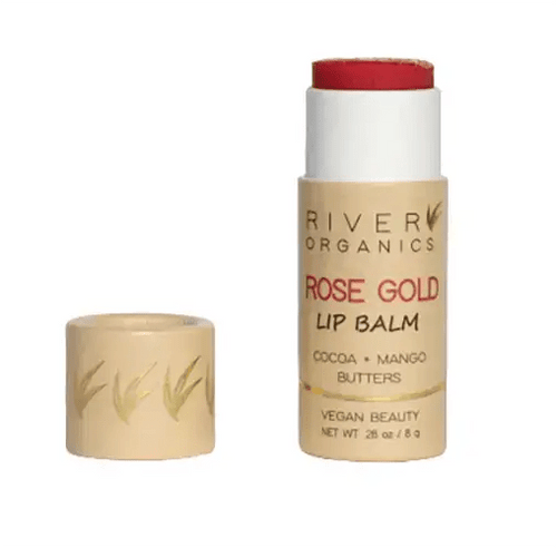 River Organics - Organic Rose Gold Tinted Lip Balm - Tinted Lip Balm - Clean Beauty - Elle and Willow