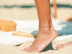 Lotus and Luna  Purple Amethyst stone on Gold chain Anklet