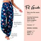 Lotus and Luna Harem Pants Size Chart S/M