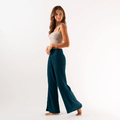 Lotus and Luna Deep Teal Cotton Wide Leg Pants