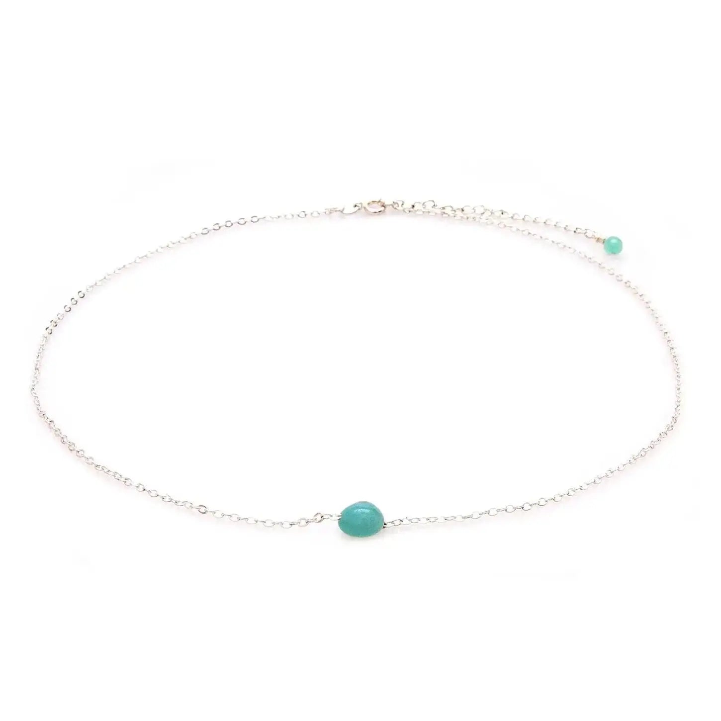 Lotus and Luna Boho Amazonite and Silver Necklace